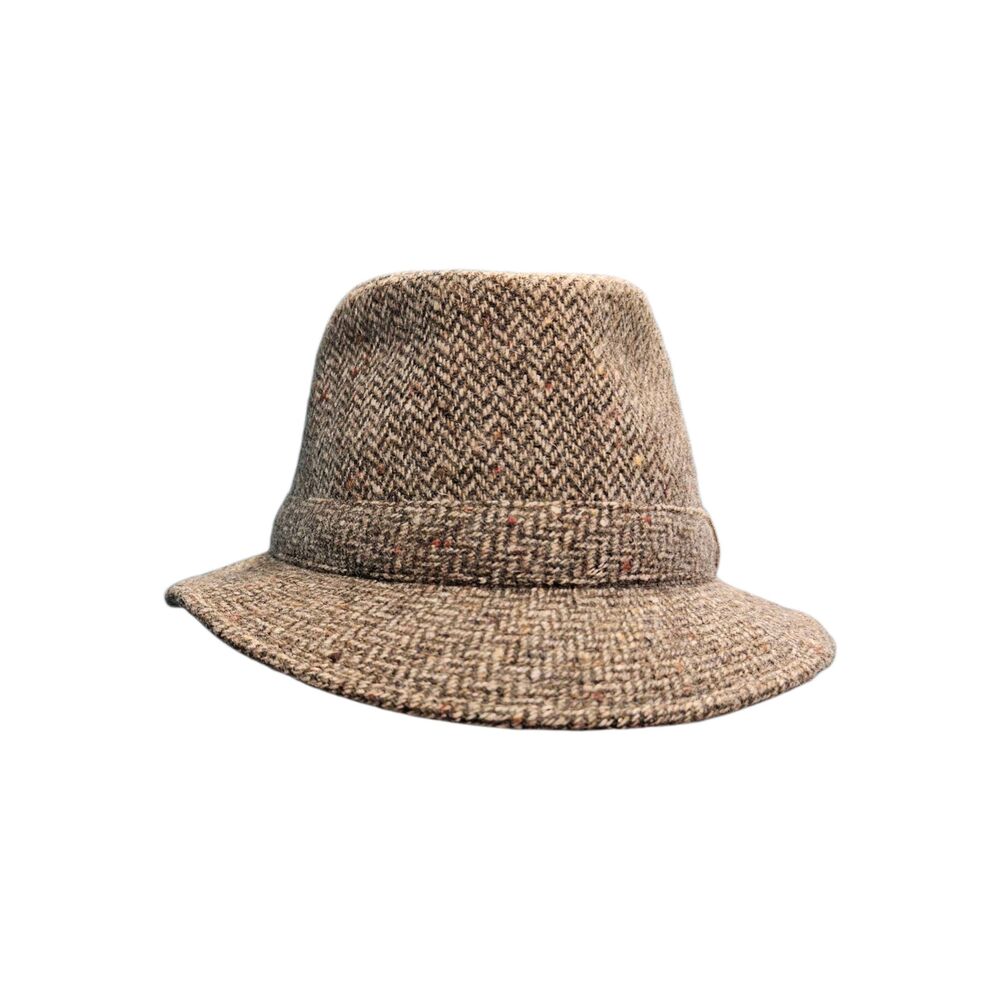 Record Tan Fedora Vintage Hat Size 58